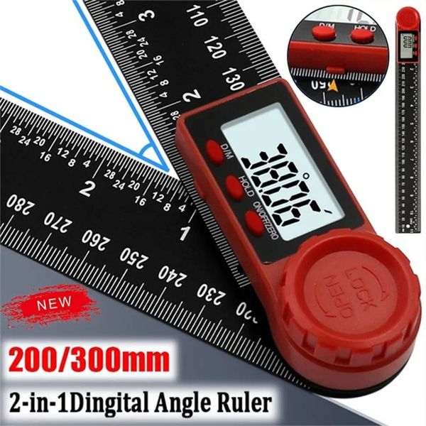Medidor de ângulo digital 2 em 1, inclinômetro, régua de ângulo digital, goniômetro eletrônico, transferidor de ângulo, ferramenta de medição