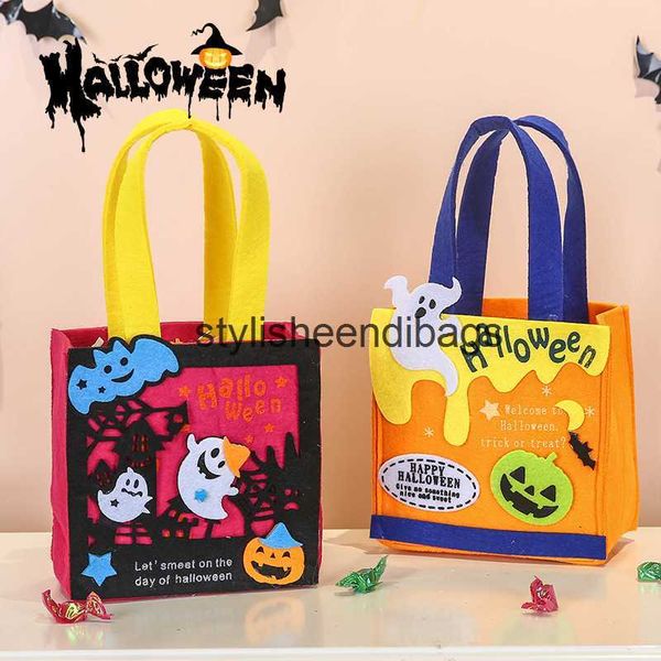 Totes Neue Halloween Party Vlies Kürbis Tasche Tragbare Süßigkeiten Tasche Festival Kinder Süßigkeiten Suche Propstylisheendibags