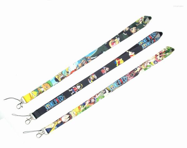 Chaveiros 1 PCS One Piece Key Lanyards ID Badge Titular Chaveiro Correias para Telefone Móvel