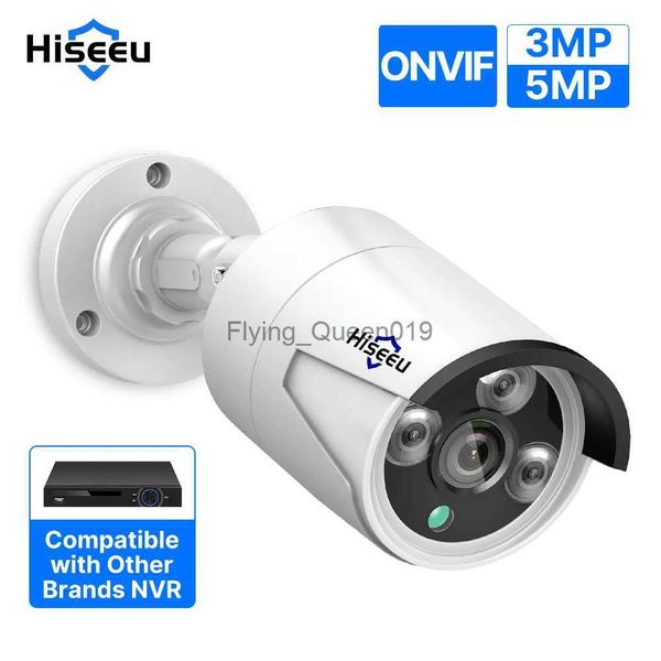 CCTV-Objektiv Hiseeu 5MP Audio IP-Sicherheitsüberwachungskamera POE H.265 Outdoor Wasserdicht IP66 CCTV-Kamera P2P Video Home für POE NVR YQ230928