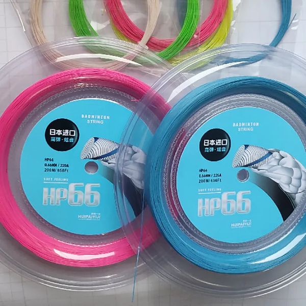 Badminton Setleri Japonya String Yüksek Elastik 066mm 200m makaralar İnce iyi elastikiyet vurma ses net 2632pounds hp66net 230927