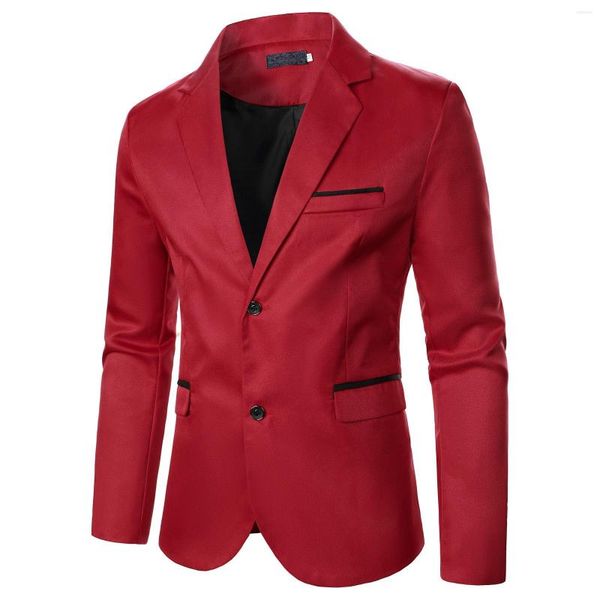 Ternos masculinos camisa terno masculino negócios formal casamento casual premium estiramento padrão fino botão bolso clássico ajuste blazer