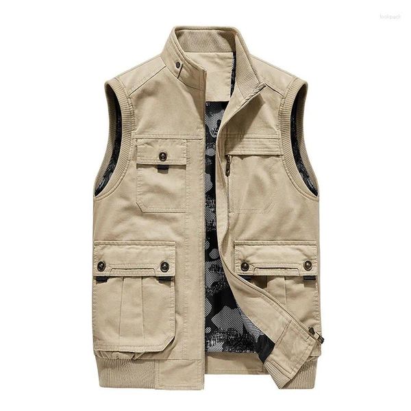 Gilet da uomo Gilet casual da uomo Autunno Inverno Cappotto addensato in pile Moda senza maniche Capispalla Top XXXXL