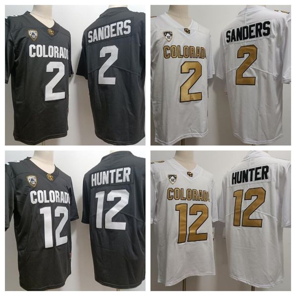 2023 En Yeni Shedeur Sanders Colorado Futbol Forması 12 Travis Hunter Coloradobuffaloes Siyah Beyaz Sıcak Satış Kolej Formaları Özel