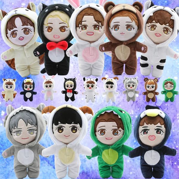 Peluş bebekler exo peluş bebek kpop pop destek yıldız hayranları doldurulmuş oyuncaklar baekhyun chen kai lay sehun d.o. Chanyeol Suho Xiumin Kore Hediyeleri 230927