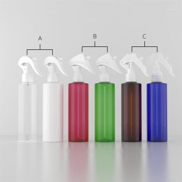 Recipientes cosméticos de plástico vazios, bomba de spray com gatilho de mouse, maquiagem branca, azul, marrom, garrafa transparente, pulverizador de névoa, garrafas de armazenamento jar206h