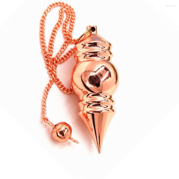 Anhänger Halsketten SongLong Energie Pendel Spirituel Metall Wahrsagung Pendel für Biolocation Wahrsagerei Kegel Messing Reiki Charms