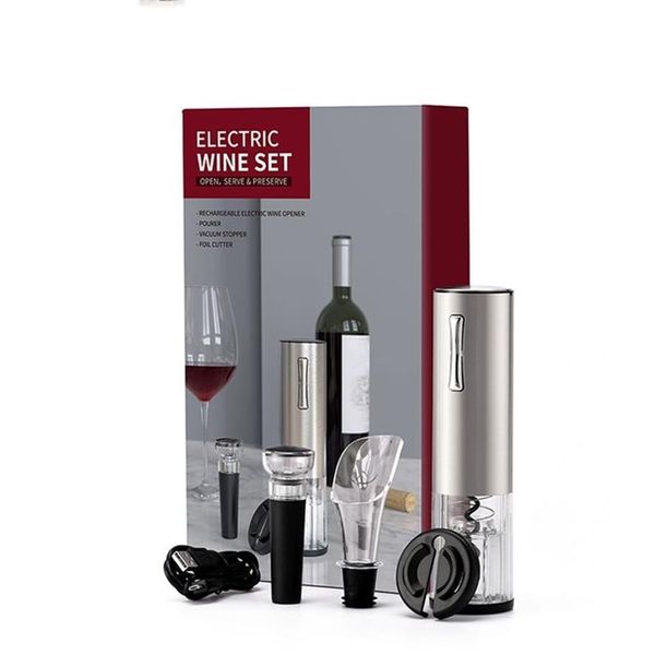 USB wiederaufladbarer elektrischer Weinöffner, Folienschneider, automatischer Korkenzieher, wiederaufladbarer elektrischer Flaschenöffner, Scrapbooking-Sets 210821179W