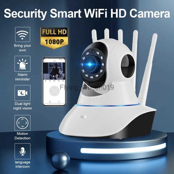 CCTV Lens 720p 1MP Güvenlik Monitörü İki Yönlü Sesli 360 HD CCTV Güvenlik Kamerası Kızılötesi Gece Görme Güvenlik Video Kamerası Bellek Kartı ile YQ230928