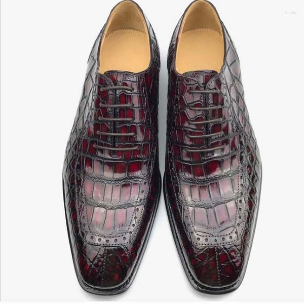 Chue Crocodile Shoes Leather Men Men Frome Formade Business для 232