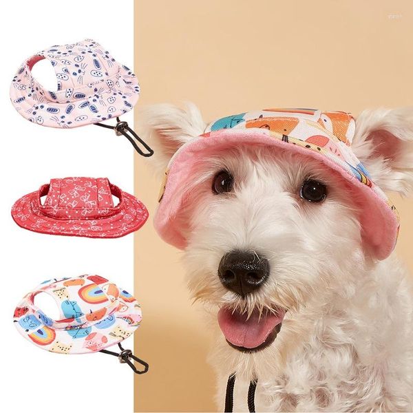 Köpek Giyim Nefes Alabası Örgü Güneş Şapkası Evcil Hayvan Dış Mekan Prenses Yaz