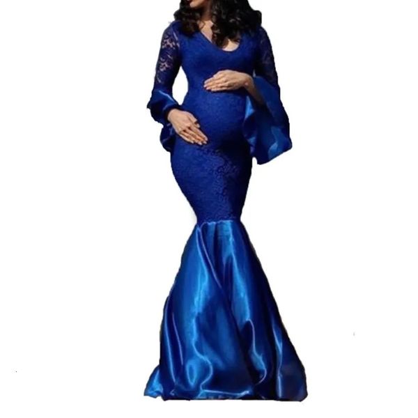 Vestidos de maternidade Maternidade Maxi Vestidos Gravidez Mulheres Baby Shower Party Poshooting Lace Vestido 230927