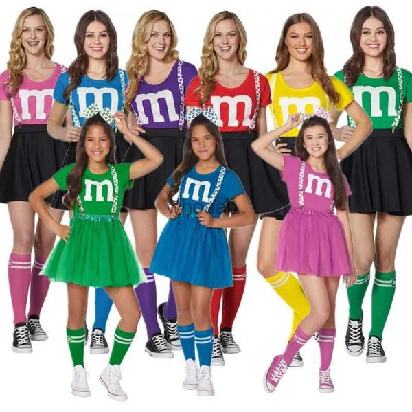 Abiti coordinati per la famiglia Bambini adulti M M's Come Football Outfit Cheerleaders Abito uniforme Giochi per famiglie Abiti per genitori-bambini YQ230928