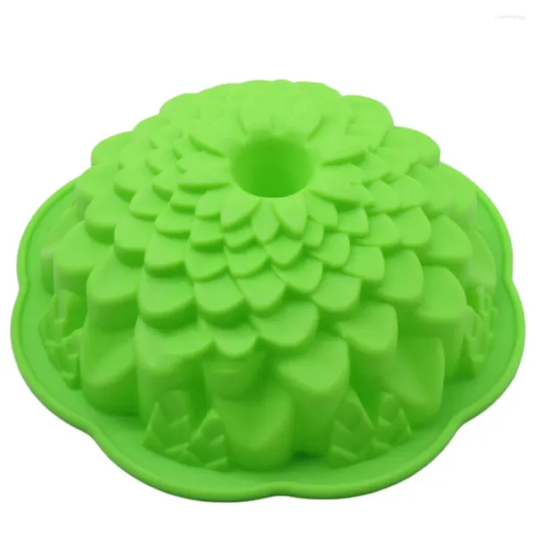 Moldes de cozimento flores crisântemos bolo molde 3d geléia moldes girassol decoração ferramentas cor aleatória