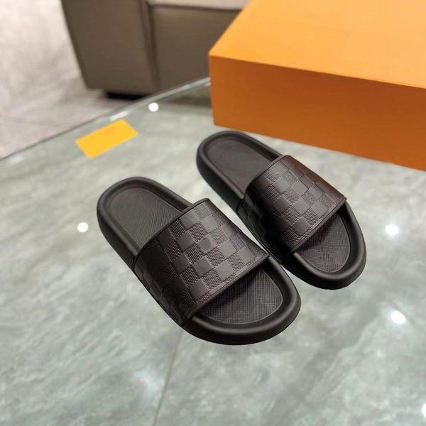 Waterfront Mule Borracha Mulher Designer Homem Chinelo Totalmente À Prova D 'Água Piscina Slide Outsole Sapato Macassar Slide Perfurado Canvas Couro Gold Luxury Beach Sandália 07