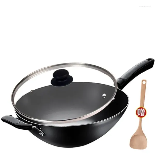 Pentole Home Pentole In Ghisa Pentole E Pentole Non Rivestite Wok Pan Fornello A Induzione Gas Universale Antiaderente Frittura