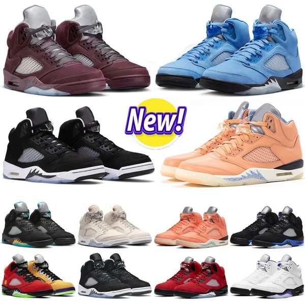 2024 5s Basketballschuhe Männer UNC Rennsport Burgund Olive Lucky Green Crimson Bliss Aqua Mondlicht Herren Trainer Outdoor Sport Sneaker