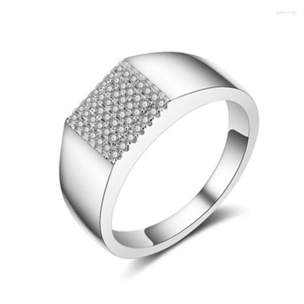 Кольца кластера, классическое простое мужское кольцо, свадебное кольцо для жениха, ювелирные изделия S925, аксессуары для помолвки