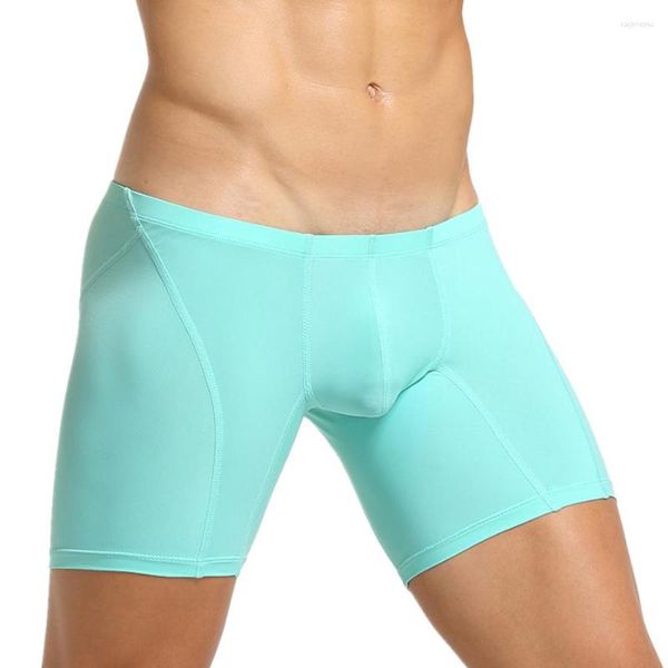 Unterhosen Herren Boxershorts mit langen Beinen Sport Coole Unterwäsche Comfort Fit Boxer U Convex Sexy Low-Rise Shorts eingetroffen