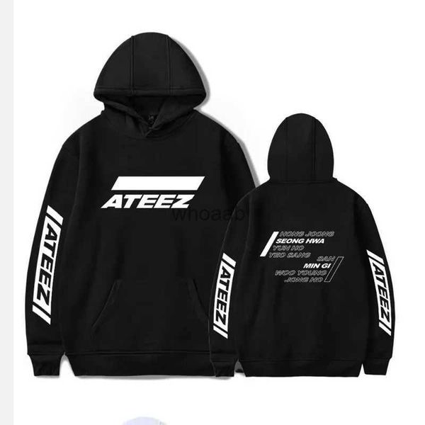 Feminino coreano kpop ateez álbum oversized feminino/masculino moletom com capuz streetwear hip hop pulôver jaqueta com capuz masculino agasalho yq230928