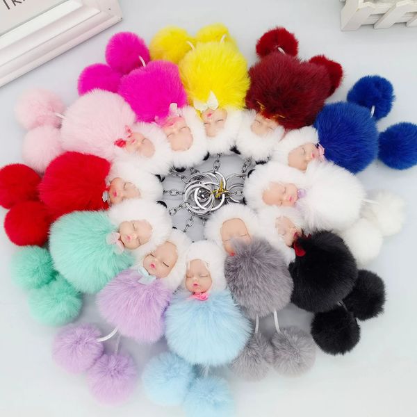 Portachiavi di peluche Giocattolo di peluche Baby Doll Portachiavi Accessori Borsa Kawaii Ciondolo Giocattoli Chiave Chian Regalo per bambini llaveros Portachiavi in soffice pelliccia all'ingrosso 230927