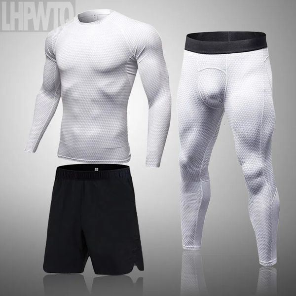 Jaquetas masculinas homens compressão conjunto mma longo roupa interior térmica t-shirt calças apertadas fitness musculação roupas rashguard ternos esportivos 230927