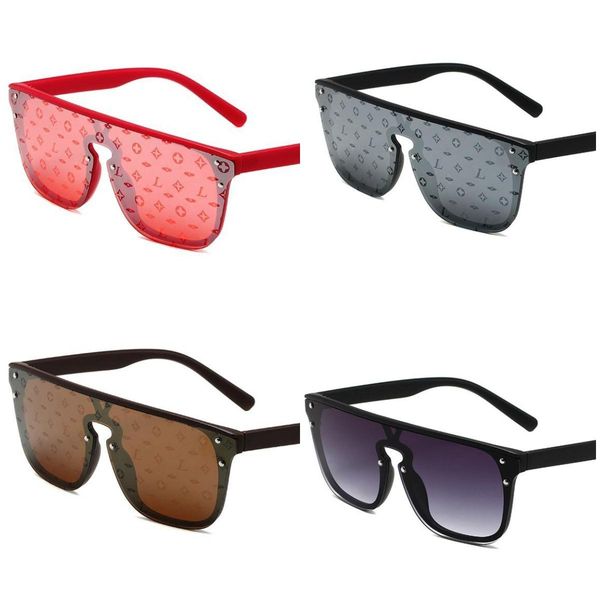 Солнцезащитные очки дизайнерские женские мужские модные унисекс Роскошные очки с надписью Traveling Sunglass Black Beach оправа Серые очки с красным принтом Классический бренд V узор