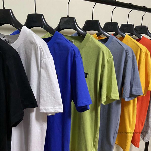 Homens camisetas Cp clássico carta bordado t-shirts casual algodão homens camisetas ao ar livre masculino de alta qualidade tamanho m-xxl preto branco azul luxuoso