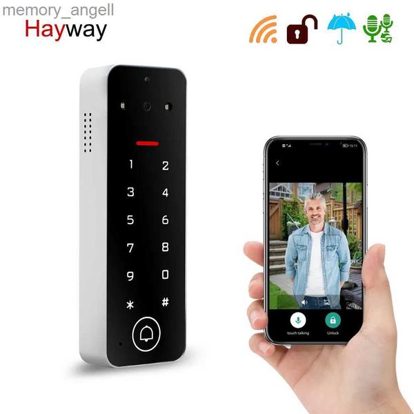 Campanelli WiFi Wireless Tuya Videocitofono HD Campanello Home Video Citofono Citofono Supporto fotocamera Sblocco con un tasto Scheda RFID Sblocco password YQ230928