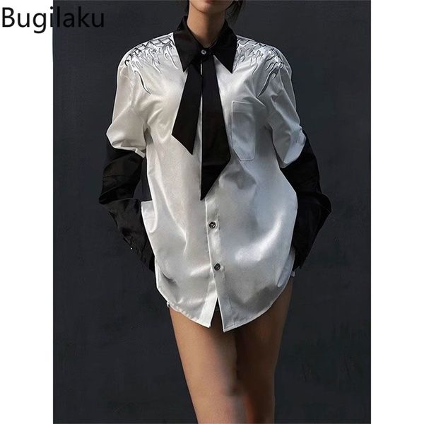 Giacche da uomo Bugilaku Camicia con spalline impiombate design maschile senso di nicchia ruffiano bella camicia a maniche lunghe coppia giacca 230927