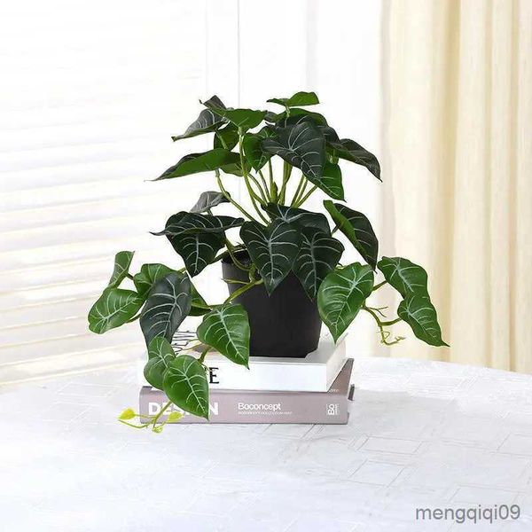 Decorações de Natal de alta qualidade plantas artificiais folha de tartaruga para vaso vaso mesa de casamento tropical sala de estar casa jardim decoração de natal