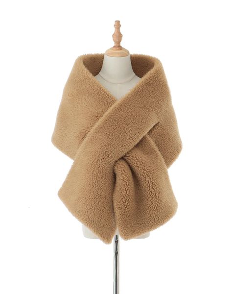 Lenços 178cm 31cm real alpaca misto roubou mulheres outono inverno cachecol mulheres marca de luxo moda feminina envolve macio xale poncho 230927