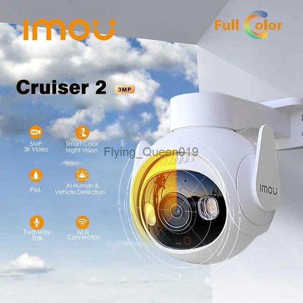 Obiettivo CCTV IMOU Cruiser 2 Telecamera di sicurezza esterna WiFi da 3 MP AI Smart Tracking Rilevamento di veicoli umani Telecamera di sorveglianza per visione notturna IP66 YQ230928