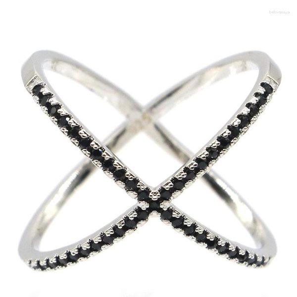 Cluster-Ringe, Ring aus massivem 925er-Sterlingsilber, fantastischer schwarzer Saphir, rosa Kunzit, für Damen im Alltag
