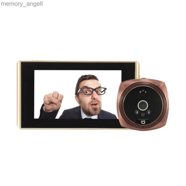 Kapı zilleri 4.3 inç 1080p video peephole dijital kapı kamera kapı zili 160 derece açılı gözetleme deliği izleyici video göz açık kapı zili yq230928