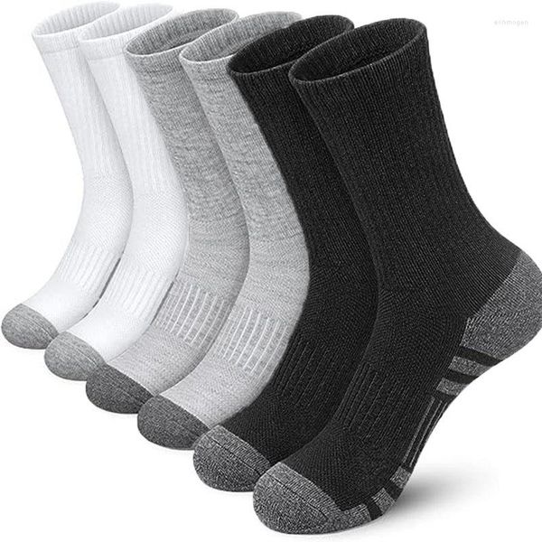 Мужские носки, 5 пар, осенние и зимние большие баскетбольные однотонные удобные износостойкие дезодоранты большого размера