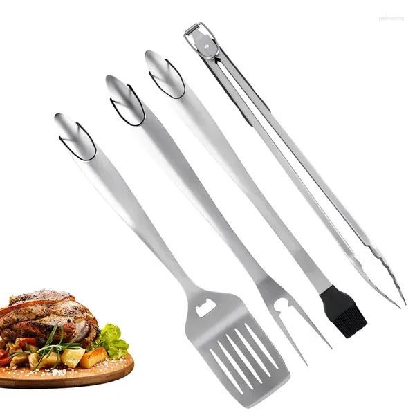 Ferramentas Amazon Grill Set Heavy Duty Acessórios para churrasco Presentes para o pai em aço inoxidável durável