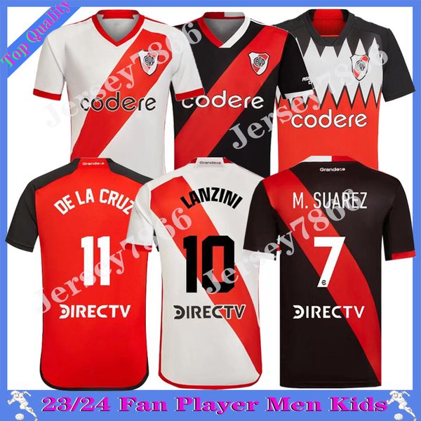 2023 River Plate Futebol Jerseys BARCO DE LA CRUZ QUINTERO ALVAREZPRATTO FERNANDEZ Camisetas 23 24 SOLARI Homens Crianças PALACIOS camisas de futebol