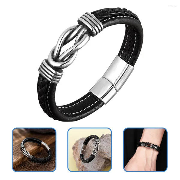 Charme Pulseiras Masculino Corrente de Pulso Homens Strap Fecho Magnético Bangle Fechamento de Aço Inoxidável Mão