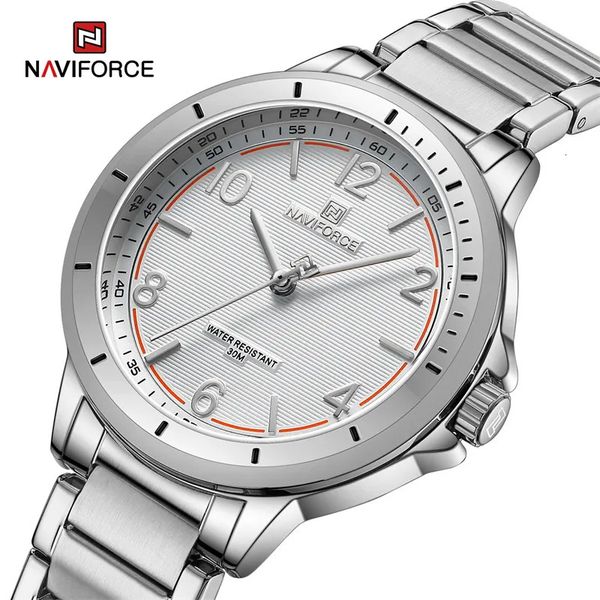 Женские часы NAVIFORCE Лучший бренд модные женские водонепроницаемые простые женские наручные часы из нержавеющей стали для девочек кварцевые часы Relogio Feminino 230927