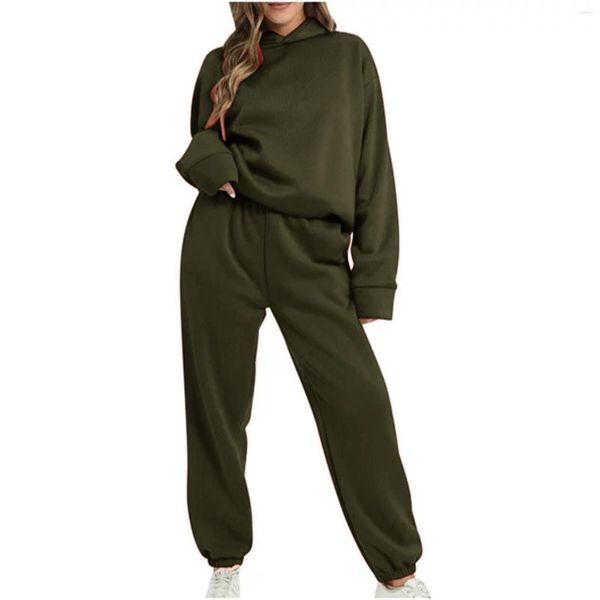 Zweiteilige Damen-Hosen, 2 Sweatsuit-Outfits für Damen, Winter, dick, mit Fleece gefüttert, warm, lang, Damen-Schneeanzug, kariertes Set, Netzhose