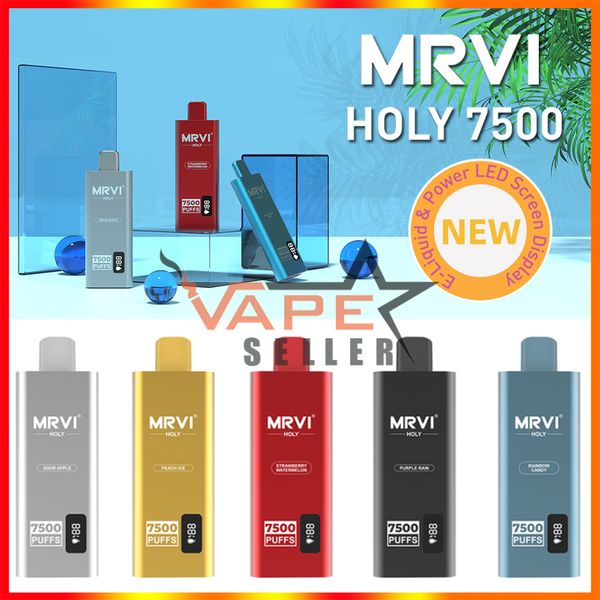 Originale MRVI Holy 7500 Puffs Bar Magazzino locale Usa e getta Vape Pen Elfbar Vaper E Sigaretta con schermo digitale Batteria ricaricabile Preriempita Pod Elf Box