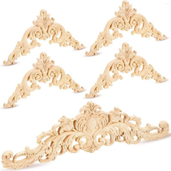 Figurine decorative Appliques in legno Onlay fai-da-te per mobili con porta a specchio, armadio, guardaroba