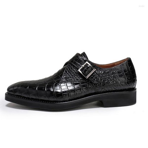 Scarpe eleganti Weitasi Arrivo in pelle di coccodrillo da uomo Suole in pura gomma manuale per scarpe da ginnastica da uomo d'affari