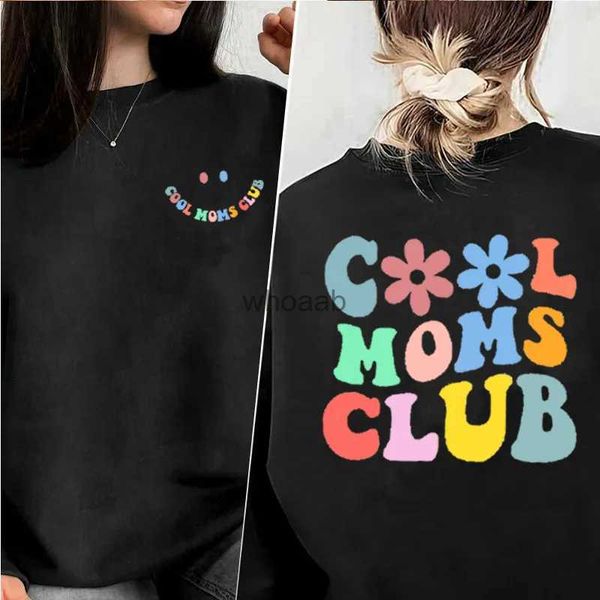 Женские толстовки Толстовки Cool Moms Club Толстовка Mama Mom Boss Толстовки с круглым вырезом Пуловер Уличная одежда Толстовки Harajuku Mother Life Женская одежда YQ230928