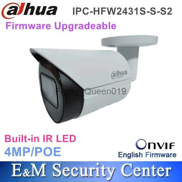 Объектив видеонаблюдения оптом Dahua 4MP IPC-HFW2431S-S-S2 IP67 WDR POE CCTV Mimi ИК-пуля сетевая камера наблюдения YQ230928