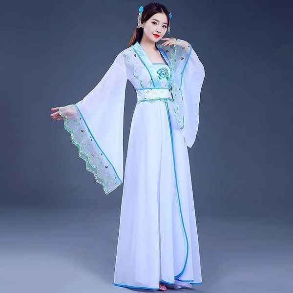 Roupas étnicas Antigo Traje Chinês Fada Cosplay Mulheres Menina Hanfu Vestido Bordado Floral Crianças Tang Terno Festival Outfit Folk Dance Costume 230927