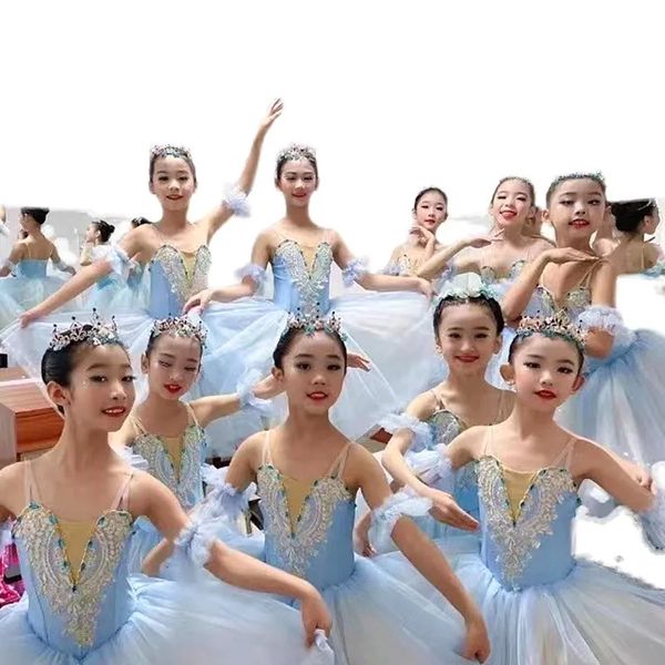 Família combinando roupas profissionais crianças ballet saia meninas dança saia programa infantil trajes de desempenho coletivo traje de desempenho de dança 230927