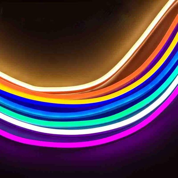 Neon-Seil-LED-Streifen RGB AC 220 V, 50 Meter, wasserdicht, 5050 SMD-Licht für den Außenbereich, 60 LEDs M mit POWER, schneidbar auf 1 Meter, 240 V, 223 G