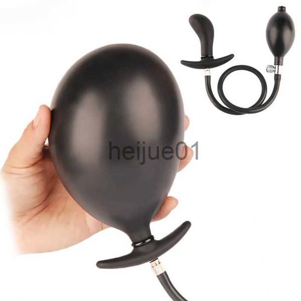 Bondage Silicone Gonfiato Super Big Anal Plug Dildo regolabile Butt Plug Dilatatore anale Massaggio prostatico Estensore dell'ano Dilatador Giocattoli del sesso x0928